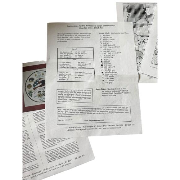 Jefferson’s Corps of Discovery Cross Stitch Kit Posy Collection Lewis & Clark PC - Picture 4 of 7